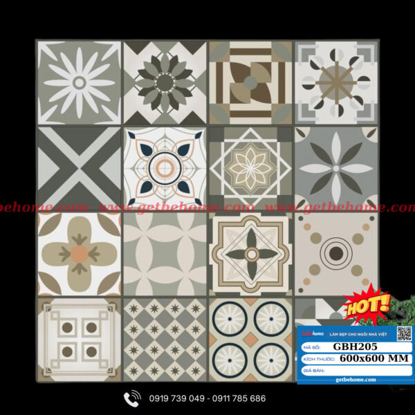 Gạch bông (60x60) GBH205