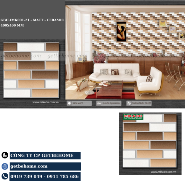 Gạch ốp lát (40x40) GBH.IMK001.21