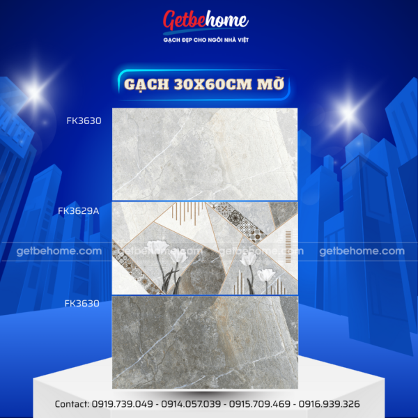 Gạch ốp tường 30x60 FK3629 - FK3629A - FK3630