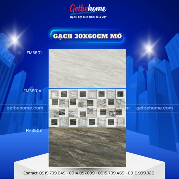 Gạch ốp tường 30x60 FM3601 - FM3601A - FM3602