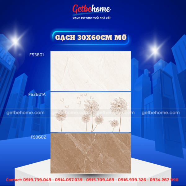Gạch ốp tường 30x60 FS3601 - FS3601A - FS3602