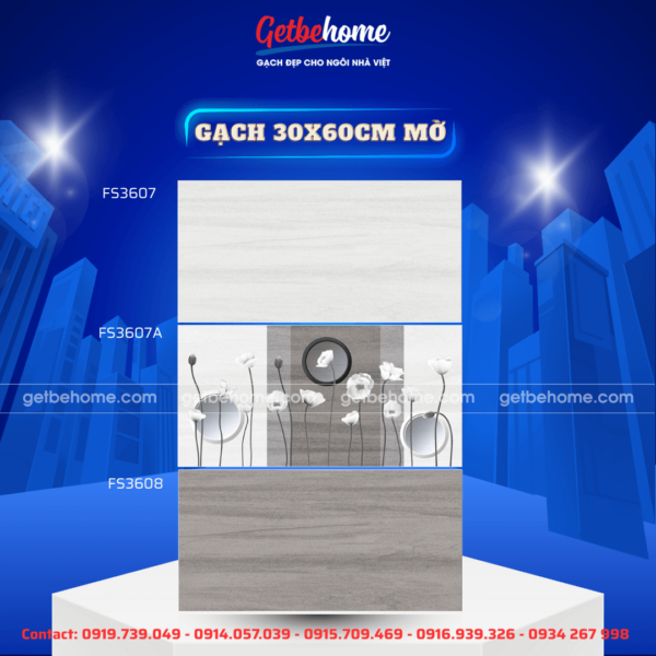 Gạch ốp tường 30x60 FS3607 - FS3607A - FS3608