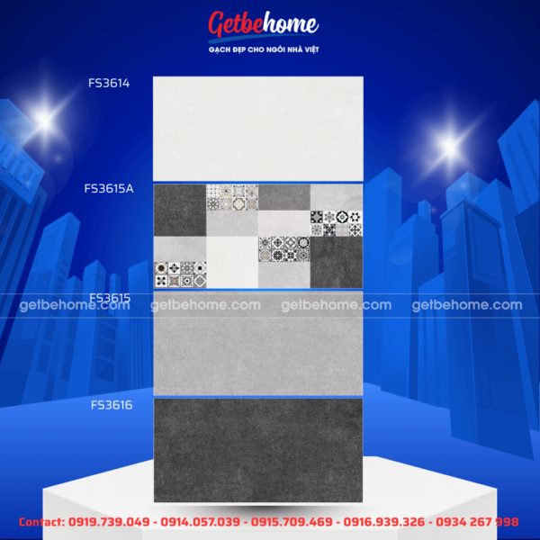 Gạch ốp tường 30x60 FS3614 - FS3615 - FS3615A - FS3616