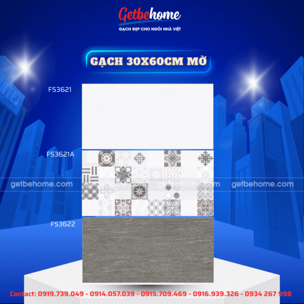 Gạch ốp tường 30x60 FS3621 - FS3621A - FS3622