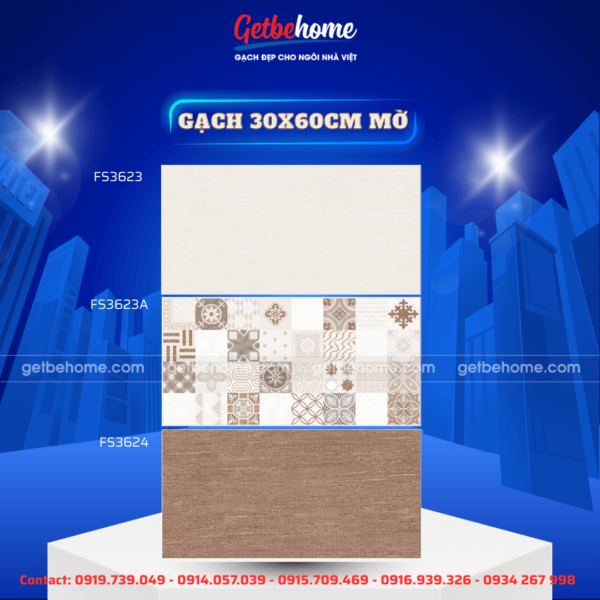 Gạch ốp tường 30x60 FS3623 - FS3623A - FS3624