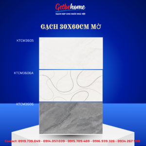 Gạch ốp tường Viglacera 30x60 KTCM3605 - KTCM3606A - KTCM3606