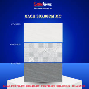 Gạch ốp tường Viglacera 30x60 KTM3979 - KTM3980A - KTM3980