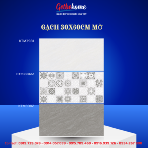 Gạch ốp tường Viglacera 30x60 KTM3981 - KTM3982A - KTM3982