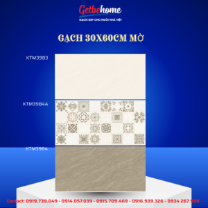 Gạch ốp tường Viglacera 30x60 KTM3983 - KTM3984A - KTM3984