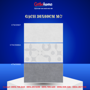 Gạch ốp tường Viglacera 30x60 KTM3987 - KTM3988A - KTM3988