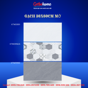 Gạch ốp tường Viglacera 30x60 KTM3991 - KTM3992A - KTM3992